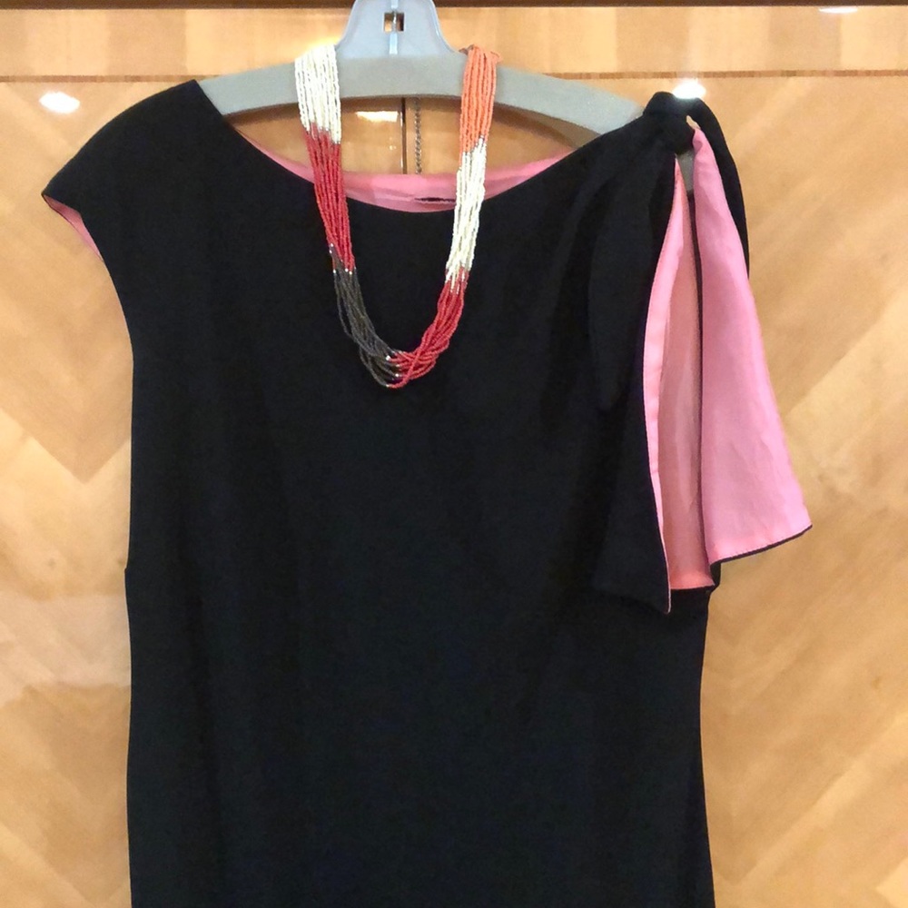 Black Dress with Pink lining - Picture 2 of 5